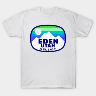 Ski Eden Utah Skiing Winter Sports Snowboarding T-Shirt